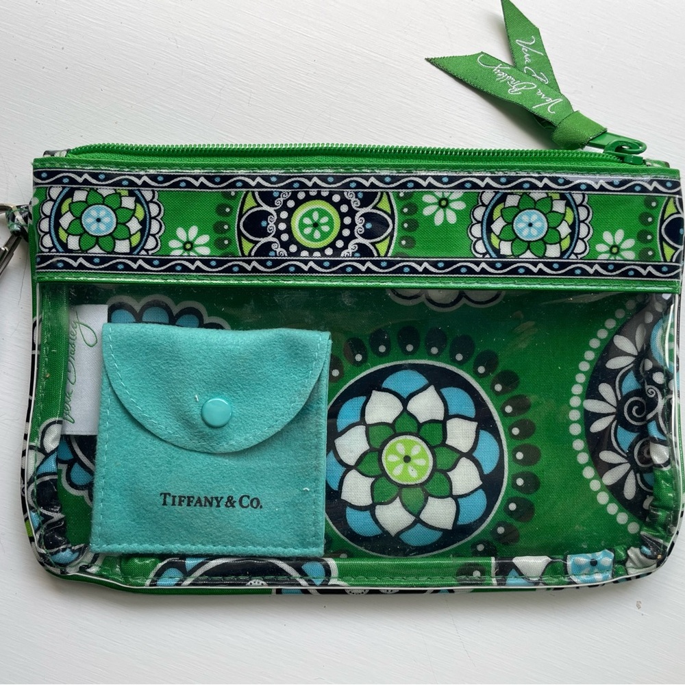 Vera Bradley Green & Blue Wristlet - Picture 3 of 5